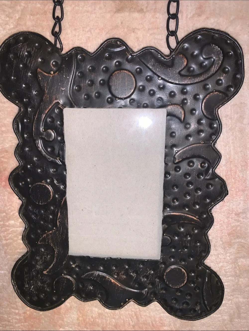 Hobby Lobby Rustic 3-Tier Hanging Pressed Metal Picture Frame Set